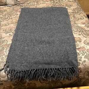 Elegant Charcoal Gray Throw Blanket